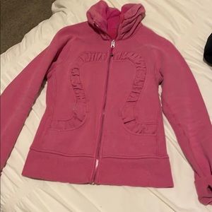 Lululemon pink sparkly zip up